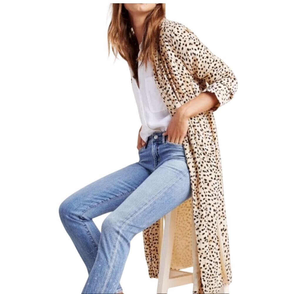 Revolve Cupcakes and Cashmere Latte Arianne Leo Dot Duster, Animal Print, Size S